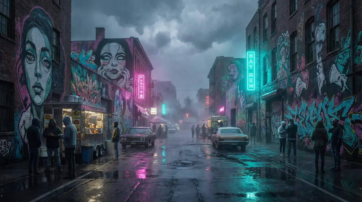 被爸爸操 - 雨夜壁画街